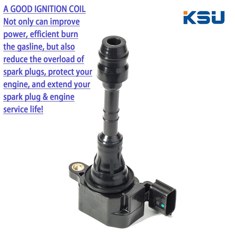 KSU Ignition coil pack for Nissian Altima Frontier Maxima Murano Pathfinder Quest Xterra NV1500 NV2500 Armada 350Z Infiniti I35 QX4 3.5L 4.0L ignition coil pack set of 6 fit for UF349 UF-349 22448-8J115 - Image 3